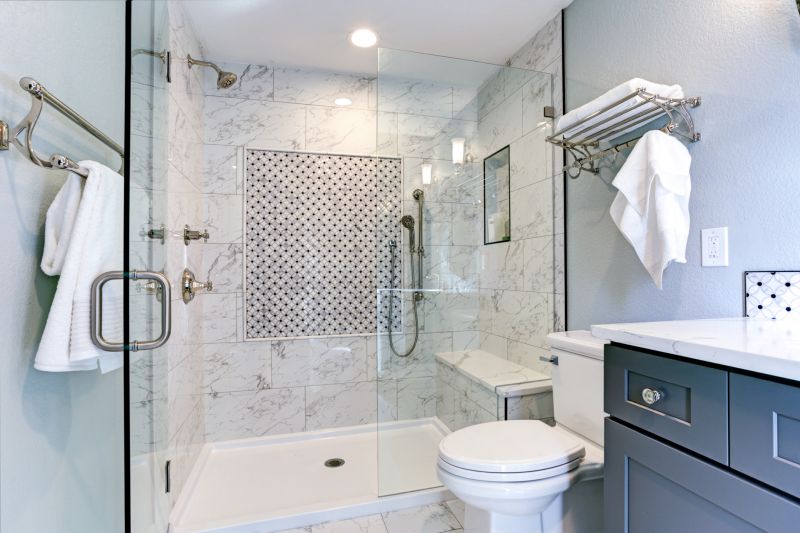 Bathroom with high-end tiling